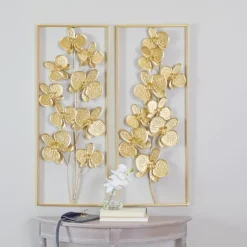 Metal Floral Wall Plaques, Set Of 2-Kirkland's Home Hot