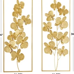 Metal Floral Wall Plaques, Set Of 2-Kirkland's Home Hot