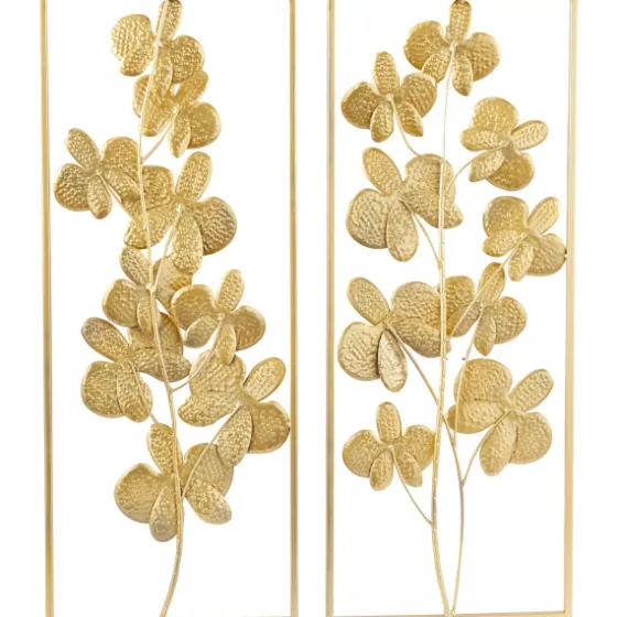 Metal Floral Wall Plaques, Set Of 2-Kirkland's Home Hot