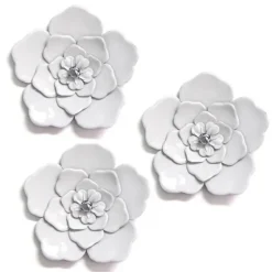 Metal Flower Wall Plaques, Set Of 3-Kirkland's Home Outlet