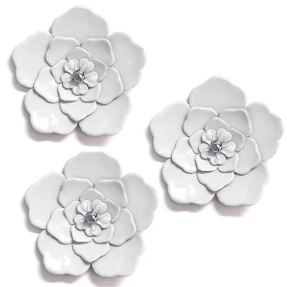 Metal Flower Wall Plaques, Set Of 3-Kirkland's Home Outlet