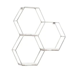 Metal Frame And White Marble Wall Shelf-Kirkland's Home Best Sale
