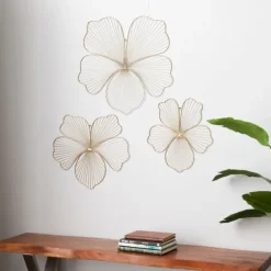 Metal Frame Floral Wall Plaques, Set Of 3-Kirkland's Home Online