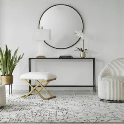 Metal Glass Top Console Table-Kirkland's Home Online