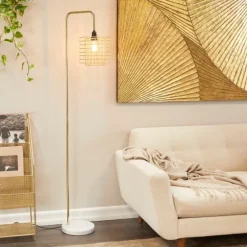 Metal Grid Shade Floor Lamp-Kirkland's Home Flash Sale