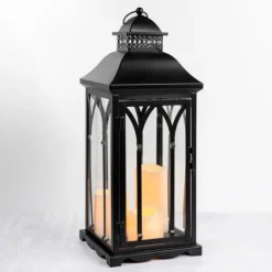Metal Lantern With Led Pillar Candles-Kirkland's Home Online
