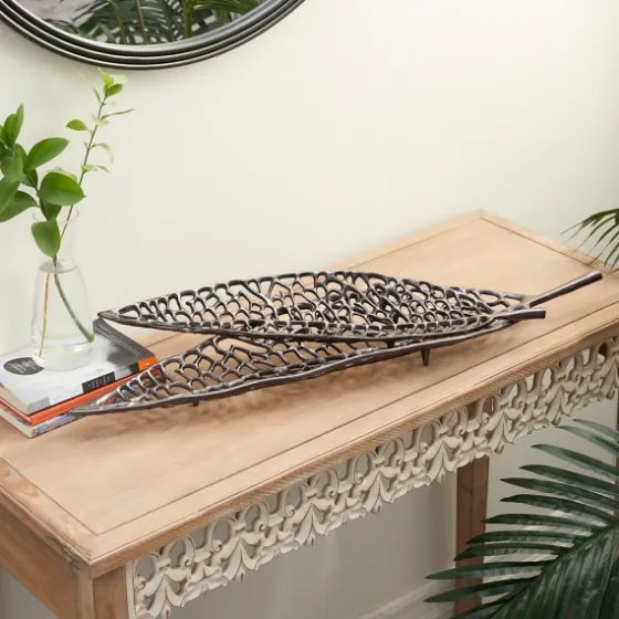 Metal Leaf Trays, Set Of 2-Kirkland's Home Cheap