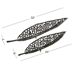 Metal Leaf Trays, Set Of 2-Kirkland's Home Cheap