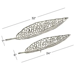 Metal Leaf Trays, Set Of 2-Kirkland's Home Discount