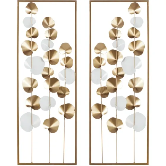 Metal Leaves Framed Wall Plaques, Set Of 2-Kirkland's Home Discount