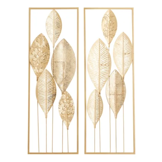 Metal Leaves Wall Plaques, Set Of 2-Kirkland's Home Best
