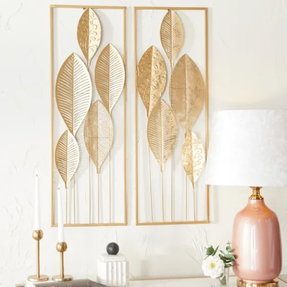 Metal Leaves Wall Plaques, Set Of 2-Kirkland's Home Best
