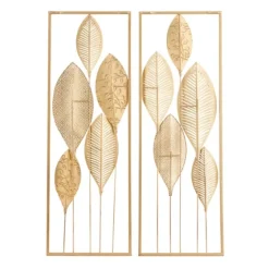 Metal Leaves Wall Plaques, Set Of 2-Kirkland's Home Best
