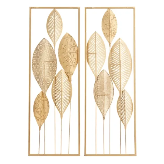 Metal Leaves Wall Plaques, Set Of 2-Kirkland's Home Best