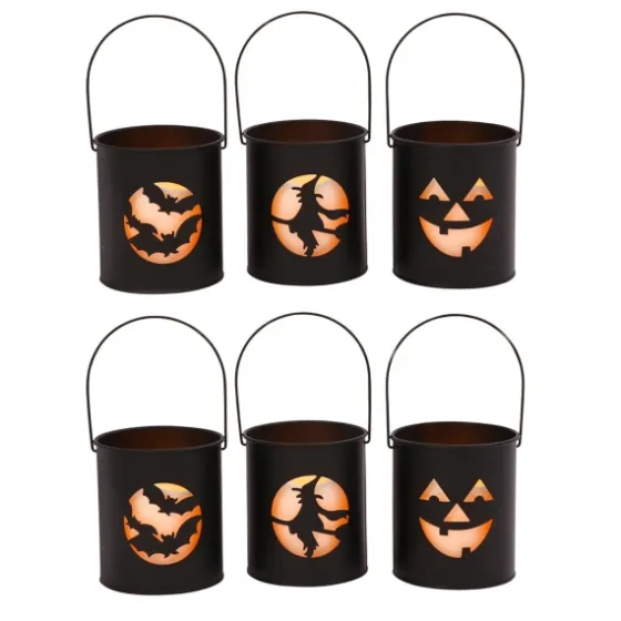 Metal Led Halloween Lanterns, Set Of 6-Kirkland's Home Discount