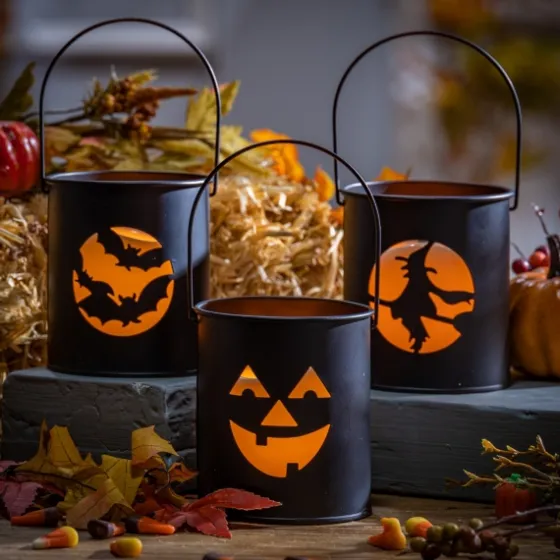 Metal Led Halloween Lanterns, Set Of 6-Kirkland's Home Discount