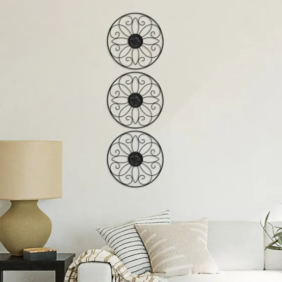 Metal Medallion Wall Plaques, Set Of 3-Kirkland's Home Sale