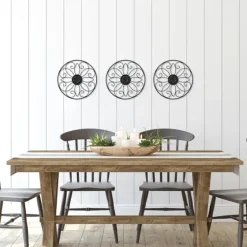 Metal Medallion Wall Plaques, Set Of 3-Kirkland's Home Sale
