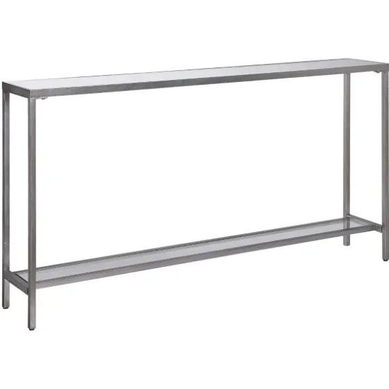 Metal Mirrored Top Slim Console Table-Kirkland's Home Fashion