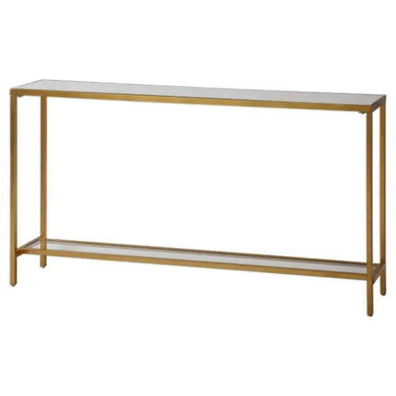 Metal Mirrored Top Slim Console Table-Kirkland's Home Hot