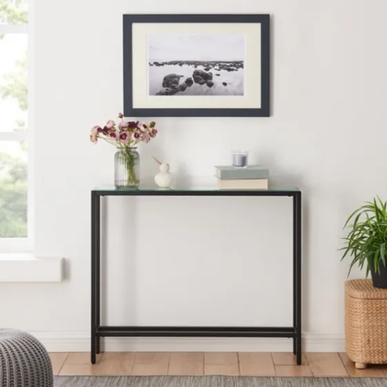 Metal Mirrored Top Slim Console Table-Kirkland's Home Fashion