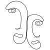 Metal Modern Outline Faces Wall Plaque-Kirkland's Home Online