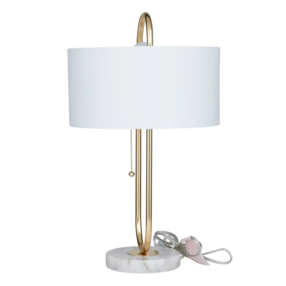 Metal Open Loop Stem White Round Table Lamp-Kirkland's Home Flash Sale