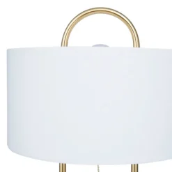 Metal Open Loop Stem White Round Table Lamp-Kirkland's Home Flash Sale