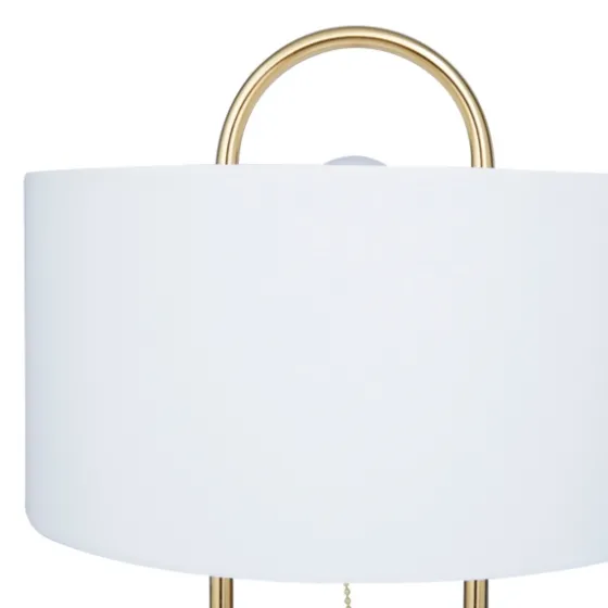 Metal Open Loop Stem White Round Table Lamp-Kirkland's Home Flash Sale