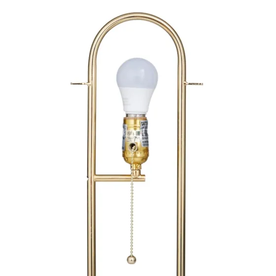 Metal Open Loop Stem White Round Table Lamp-Kirkland's Home Flash Sale