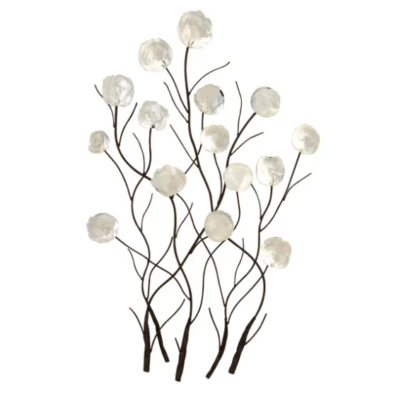 Metal Peony Shell Wall Plaque-Kirkland's Home Outlet
