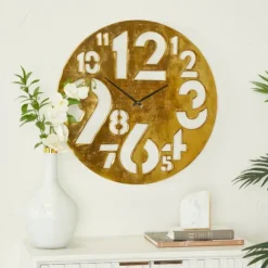 Metal Round Frame Cutout Numerals Clock-Kirkland's Home New