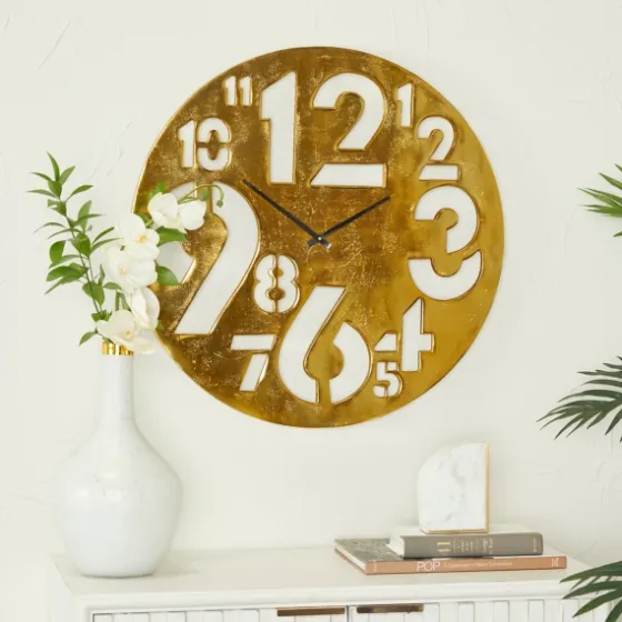 Metal Round Frame Cutout Numerals Clock-Kirkland's Home New