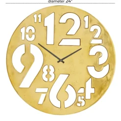 Metal Round Frame Cutout Numerals Clock-Kirkland's Home New