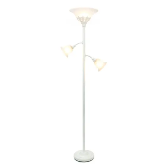 Metal 3-Scallop Glass Floor Lamp-Kirkland's Home Online