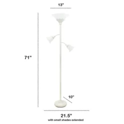 Metal 3-Scallop Glass Floor Lamp-Kirkland's Home Online