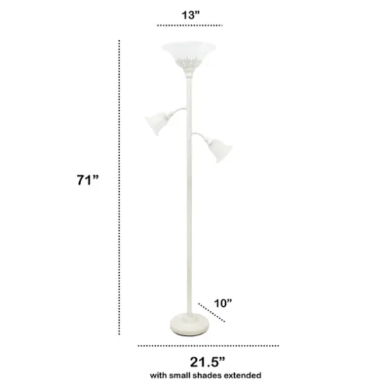 Metal 3-Scallop Glass Floor Lamp-Kirkland's Home Online