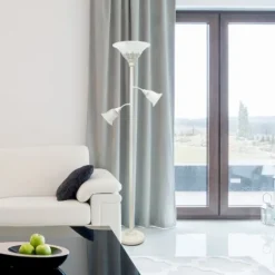 Metal 3-Scallop Glass Floor Lamp-Kirkland's Home Online