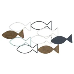 Metal School Of Fish Wall Plaque-Kirkland's Home New