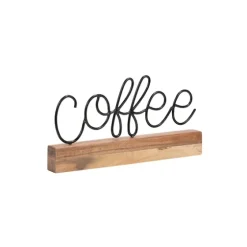 Metal Script Coffee Wood Block-Kirkland's Home Discount