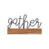 Metal Script Gather Wood Block-Kirkland's Home Cheap