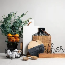 Metal Script Gather Wood Block-Kirkland's Home Cheap
