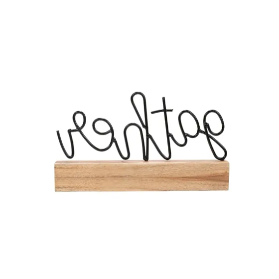 Metal Script Gather Wood Block-Kirkland's Home Cheap