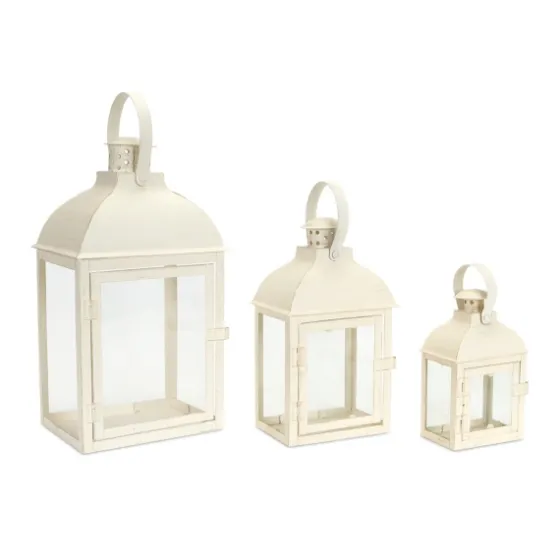 Metal Slope Top Lanterns, Set Of 3-Kirkland's Home Cheap