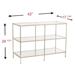 Metal 3-Tier Mirrored Console Table-Kirkland's Home Shop