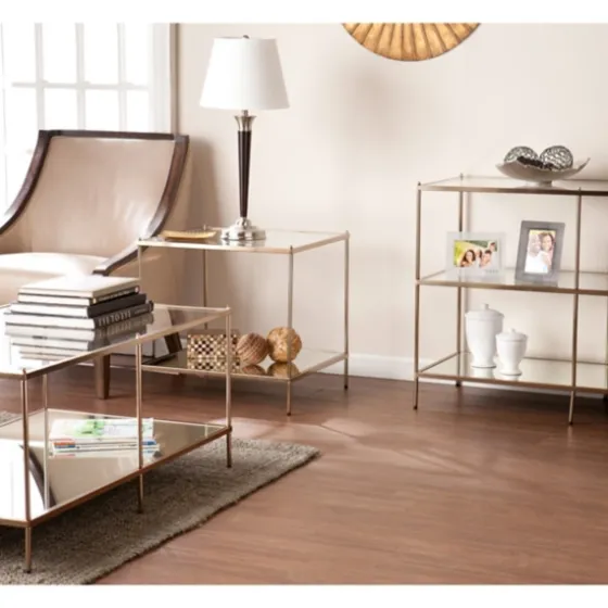 Metal 3-Tier Mirrored Console Table-Kirkland's Home Shop