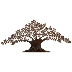 Metal Trunk With Leaves Wall Plaque-Kirkland's Home Clearance