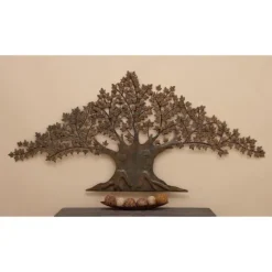 Metal Trunk With Leaves Wall Plaque-Kirkland's Home Clearance