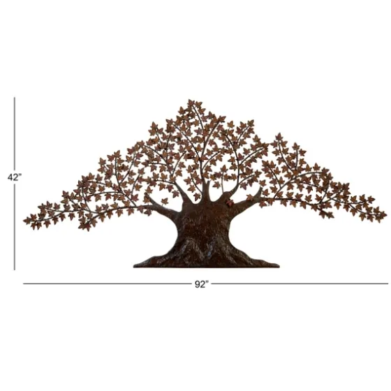 Metal Trunk With Leaves Wall Plaque-Kirkland's Home Clearance
