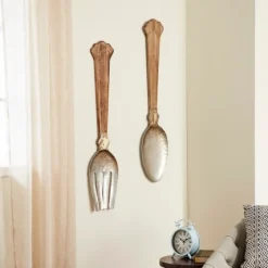 Metal Utensils Wall Plaques, Set Of 2-Kirkland's Home Hot